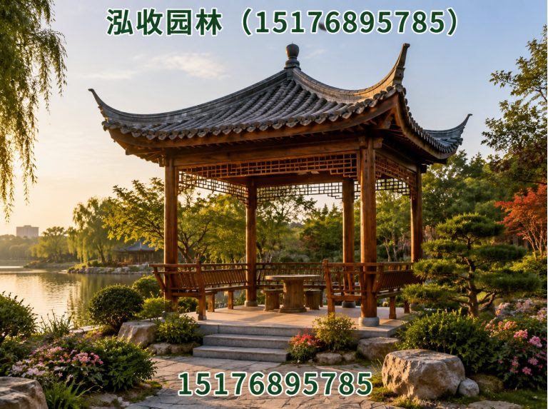 淄博防腐木凉亭展示图